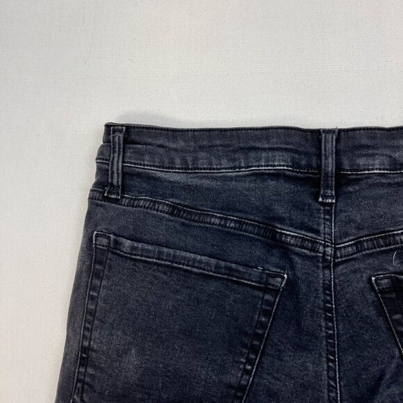 Aeropostale Cut Off Distressed High Rise Denim Shorts Black Womens Size 12 - Picture 6 of 10